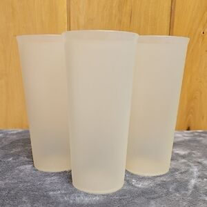 Set of 3 Vintage Plastic Tupperware Tumblers